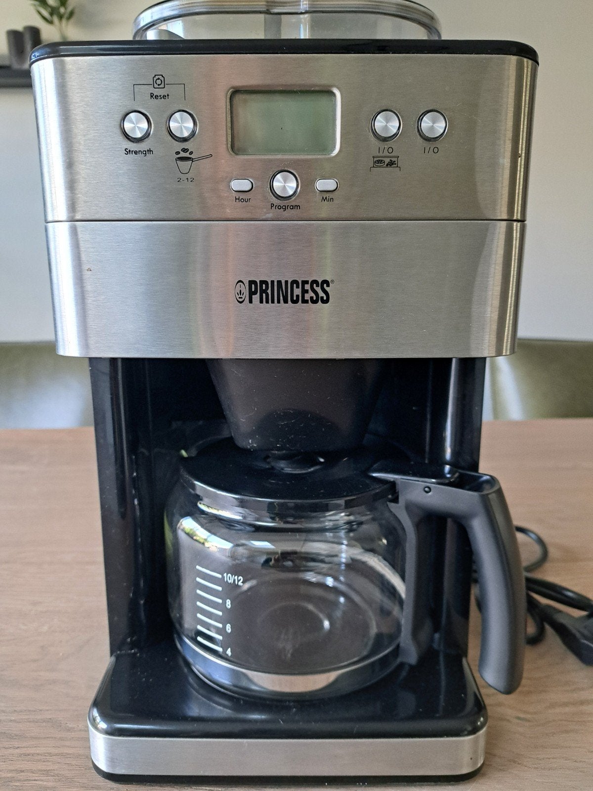 Princess Koffiezetapparaat met ingebouwde bonenmaler, Witgoed en Apparatuur, Gebruikt, 10 kopjes of meer, Koffiemachine, Ophalen of Verzenden