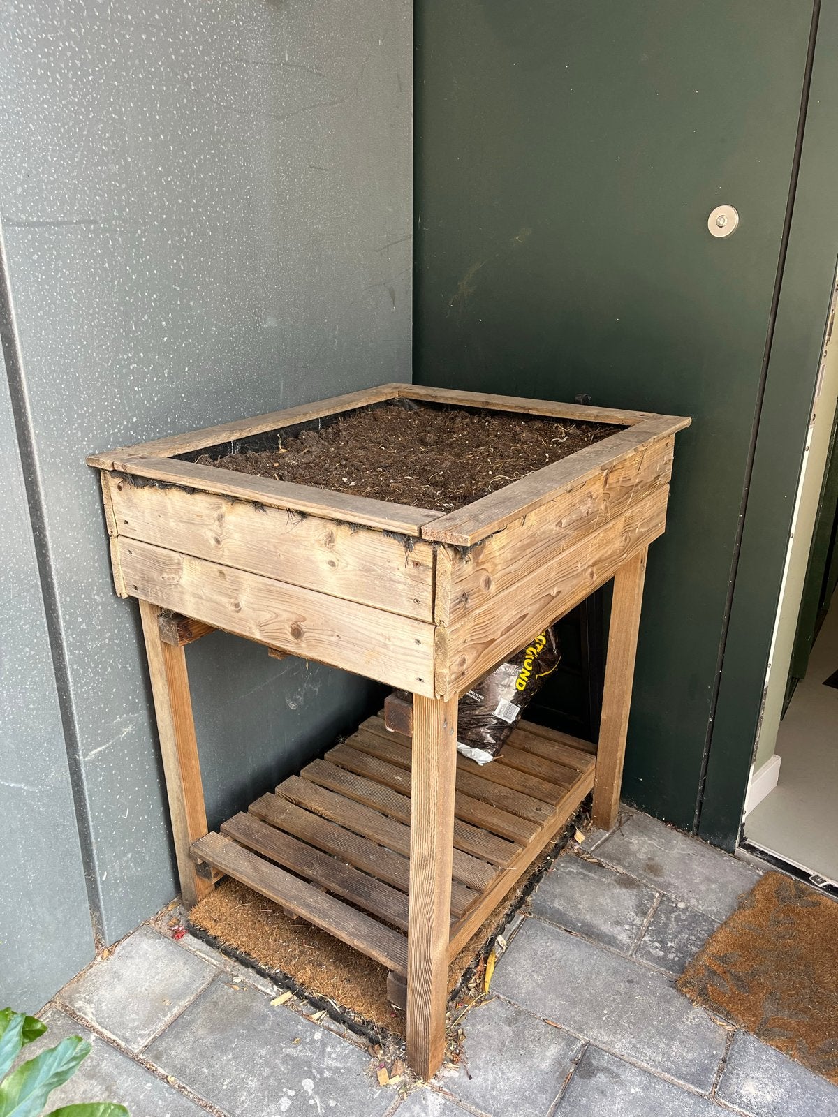Houten plantenbak/kweekbak/moestuin -ideaal voor balkon/tuin, Tuin en Terras, Ophalen, Gebruikt, Balkon, Vierkant