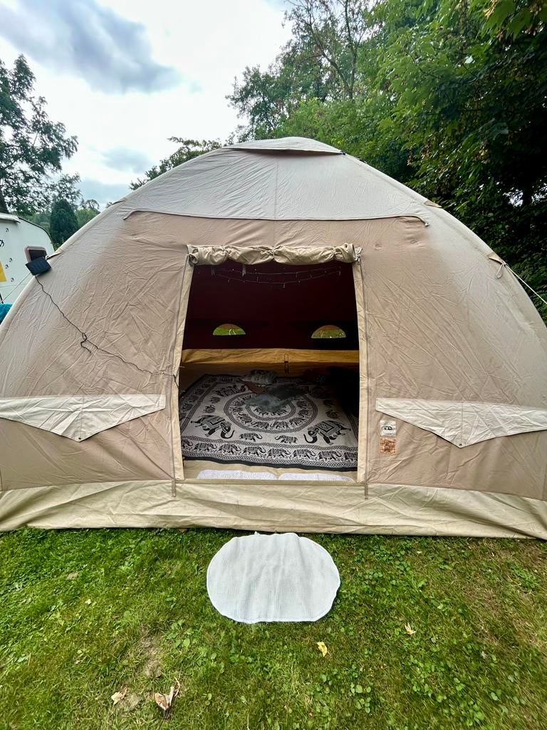Karsten basis opblaastent origineel ouder model, Caravans en Kamperen, Tenten, Ophalen, Gebruikt, Tot en met 3