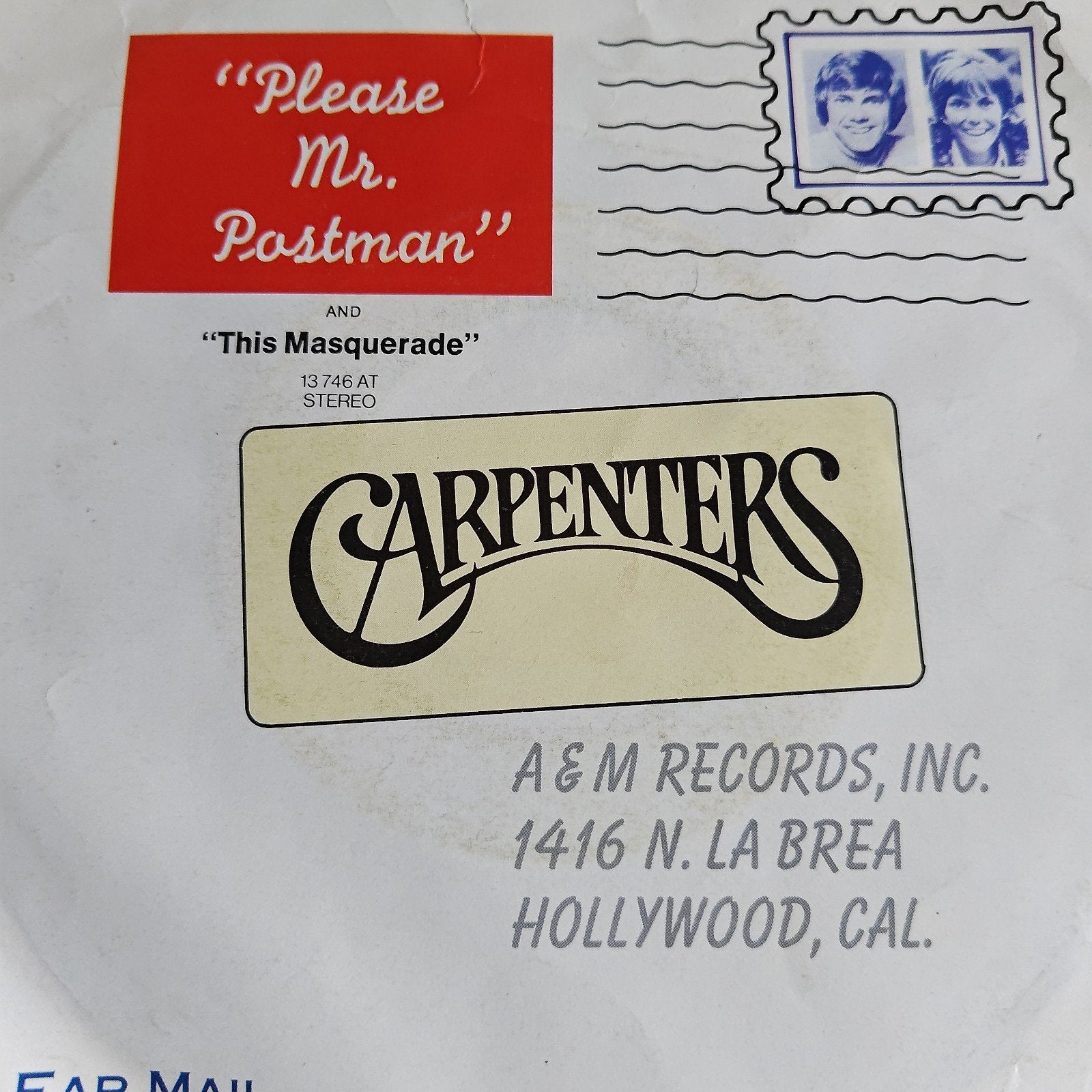 Carpenters - Please Mr. Postman / This Masquerade Single, Cd's en Dvd's, Vinyl Singles, Gebruikt, 7 inch, Single, Ophalen of Verzenden