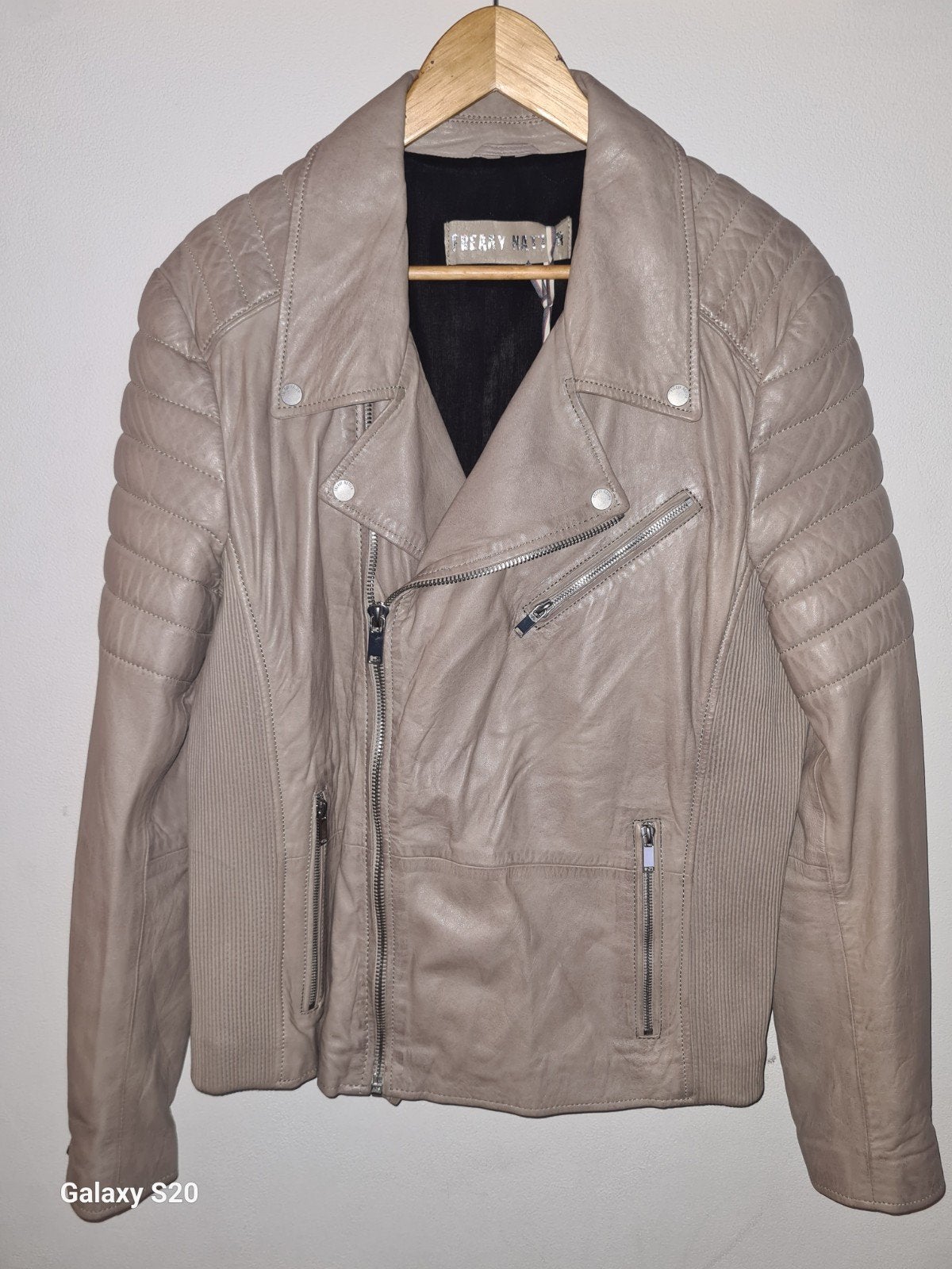 Freaky Nation leren jas heren XL grijs nieuw, Freaky Nation, Ophalen of Verzenden, Grijs, Maat 56/58 (XL)