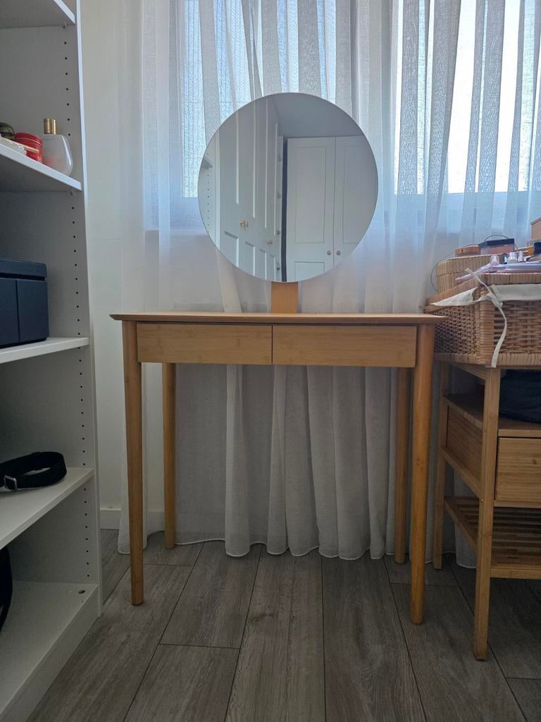 Ikea houten make-up tafel, Ophalen, Gebruikt, 100 tot 150 cm, 50 tot 100 cm