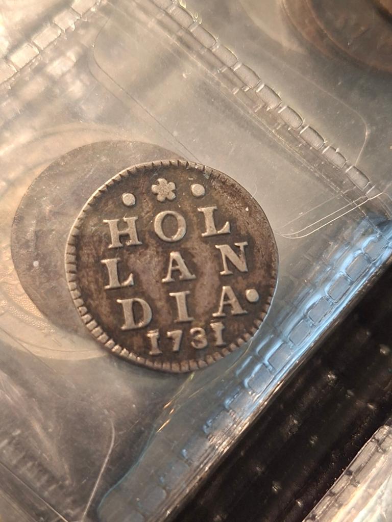 Zilveren Hollandia 2 Stuivers Munt 1731, Postzegels en Munten, Munten | Nederland, Vóór koninkrijk, Zilver, Losse munt, Overige waardes