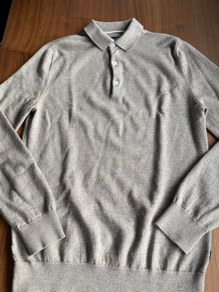 Luxe Merino wollen polo trui van Cavallaro Napoli Nieuwstaat, Ophalen of Verzenden, Nieuw, Maat 48/50 (M), Bruin