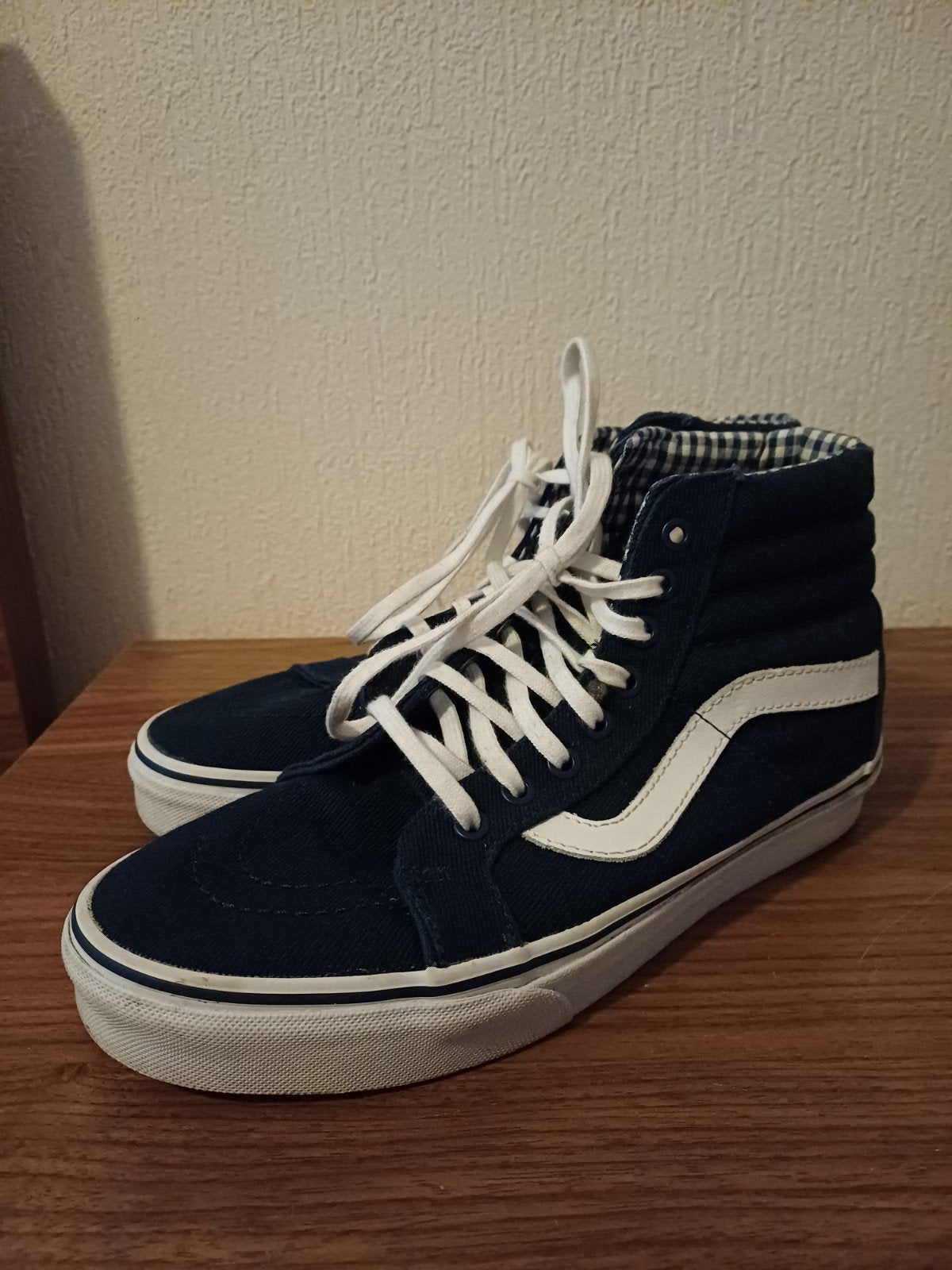 Vans Sk8 Hi schoenen donkerblauw maat 40,5, Kleding | Dames, Schoenen, Ophalen, Blauw, Sneakers of Gympen, Gedragen