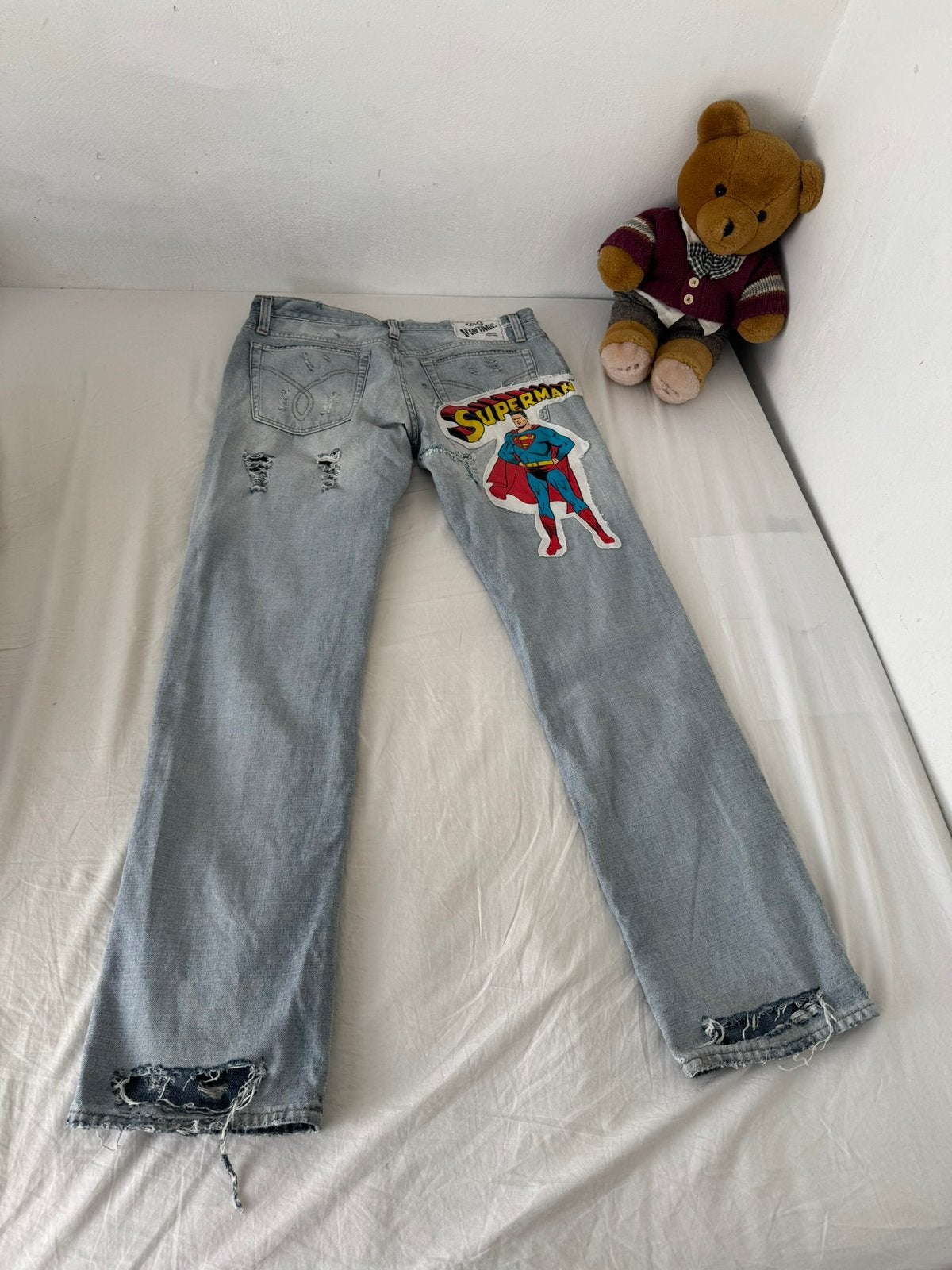 Vintage Dolce & Gabbana Superman jeans, Kleding | Heren, Ophalen of Verzenden, Zo goed als nieuw, Blauw, W36 - W38 (confectie 52/54)