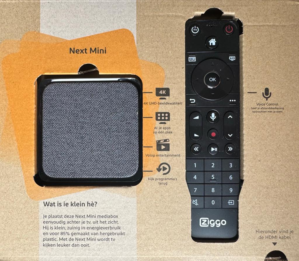 Ziggo Next Mini - Nieuw in doos, ongebruikt, Ophalen of Verzenden, Zo goed als nieuw, HDMI, Zonder harde schijf
