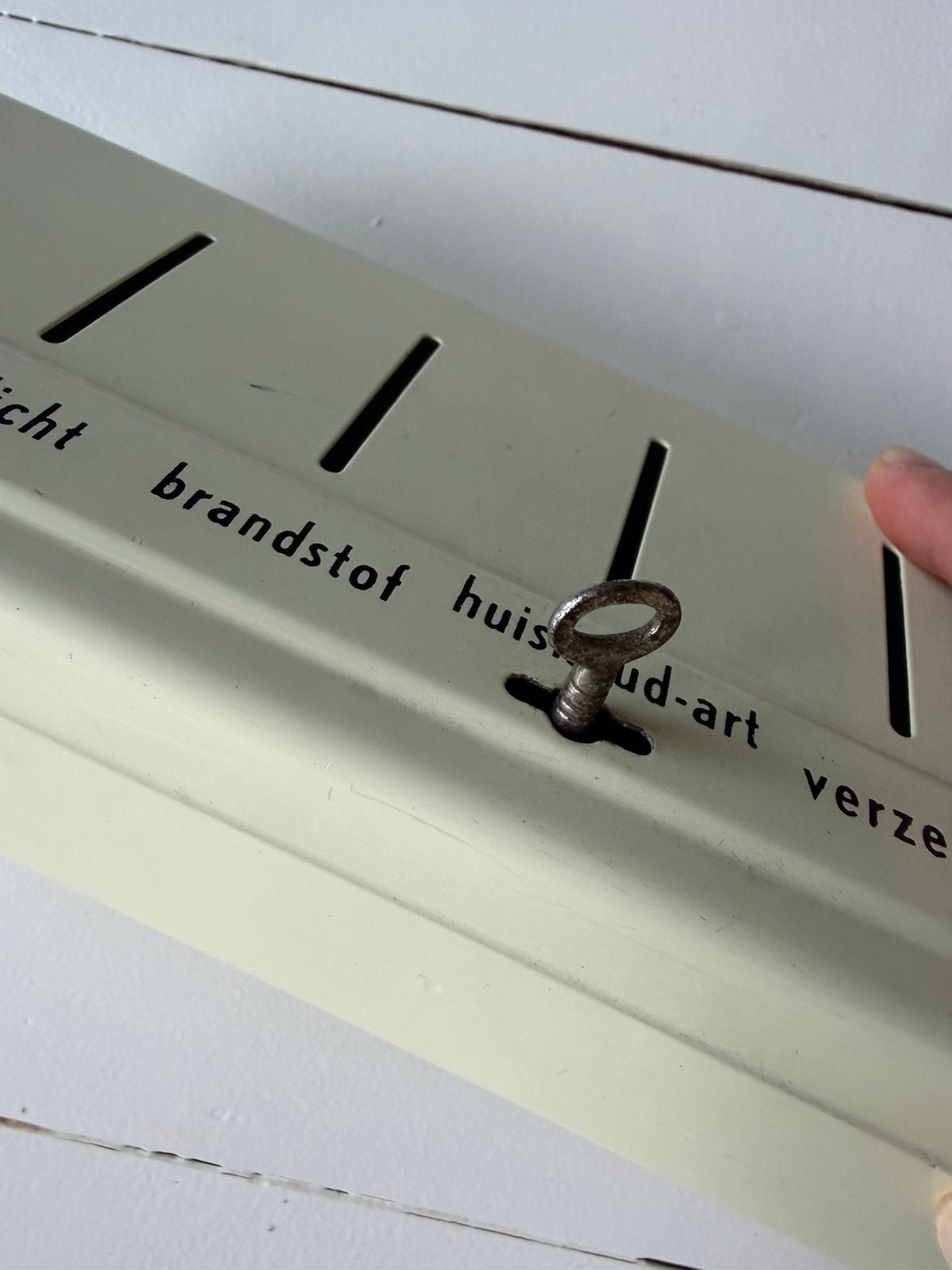 Vintage Brabantia spaarpot, Verzamelen, Spaarpotten, Verzenden, Gebruikt, Metaal of Blik, Overige thema's