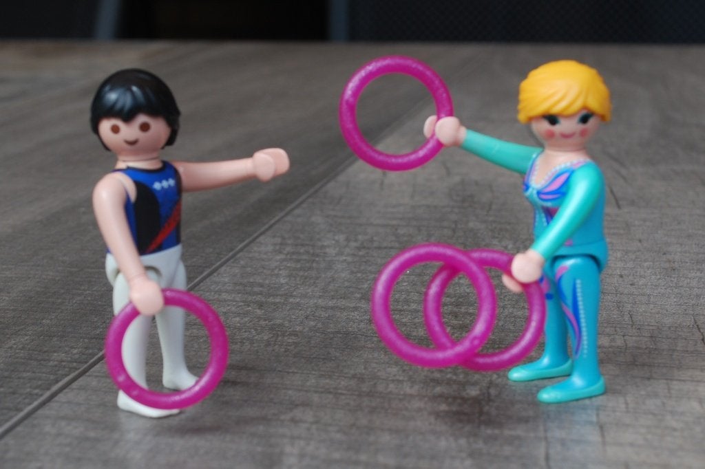 Playmobil set 6826 Turnster met ringen + extra pop, Complete set, Ophalen of Verzenden, Zo goed als nieuw, Sports & action
