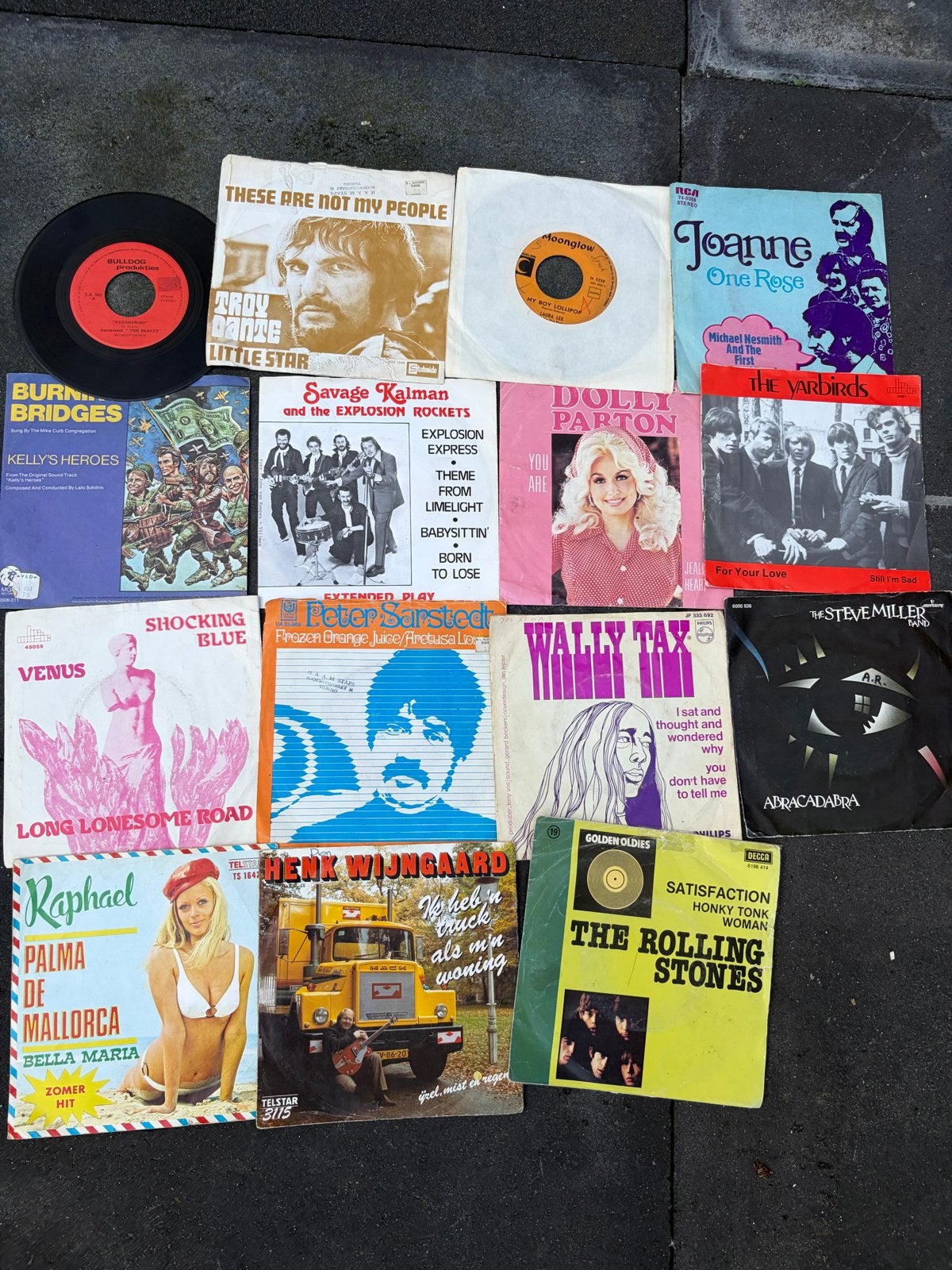 15 Singels: Rolling Stones, Steve Miller Band, The Yardbirds, Cd's en Dvd's, 7 inch, Ophalen of Verzenden, Zo goed als nieuw, Pop