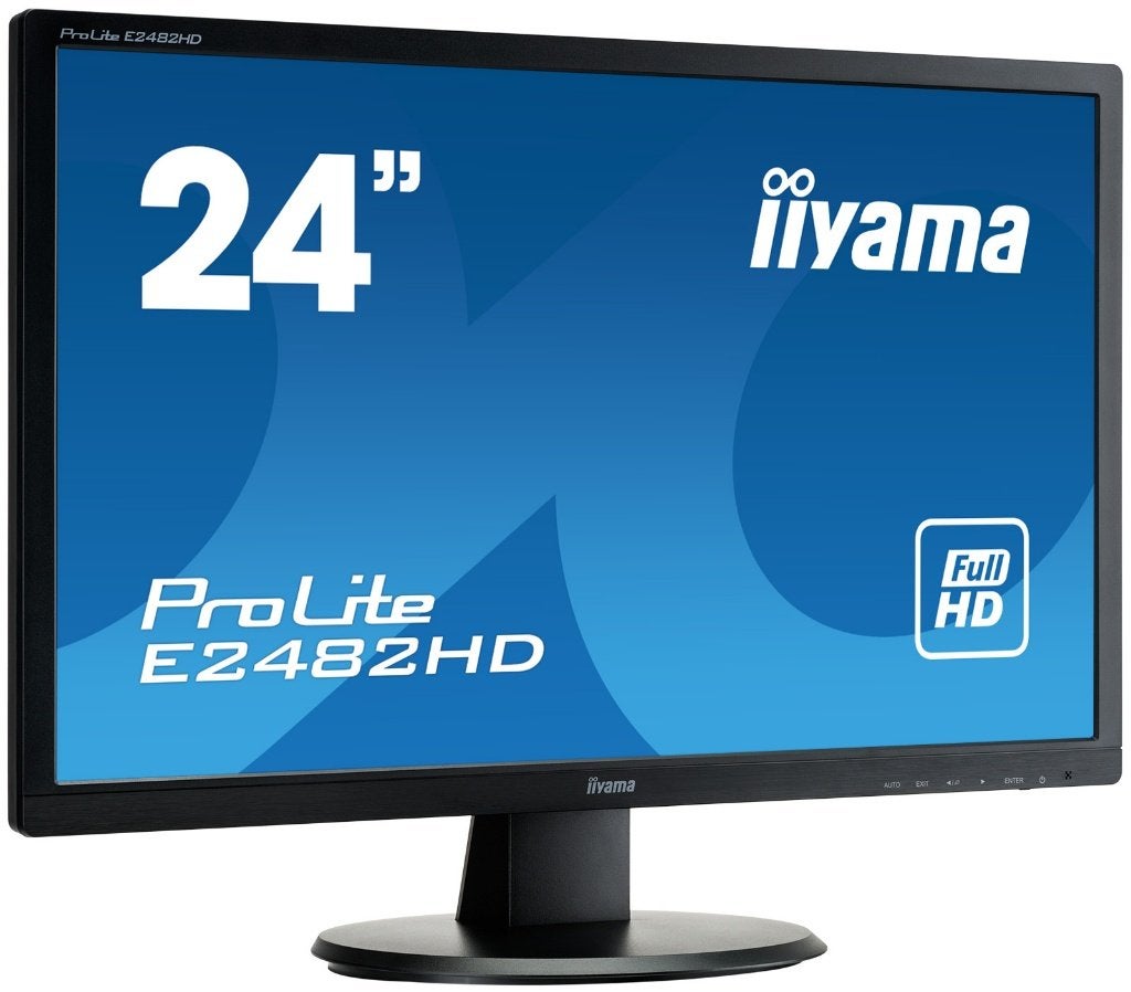 24inch Topmerk IIyama Prolite E2482HD Led LCD Full HD + HDMI, DVI, Gebruikt, Kantelbaar, 101 t/m 150 Hz