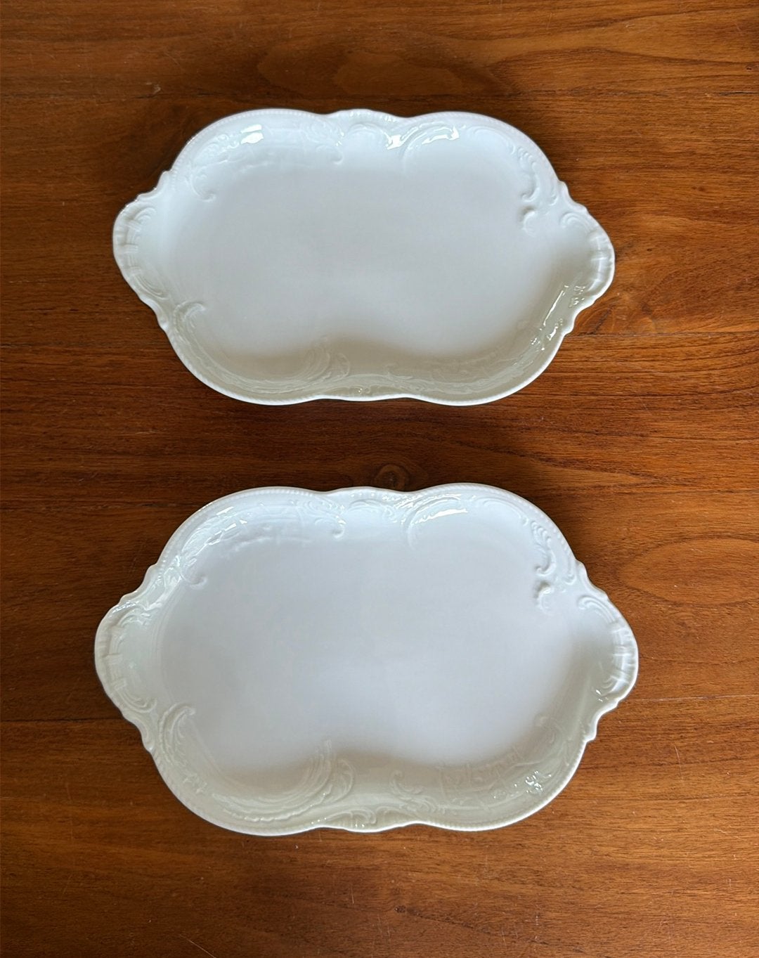2 Rosenthal Sanssouci White schaaltjes 24,5 cm, Ophalen of Verzenden, Overige stijlen, Porselein, Schaal of Schalen