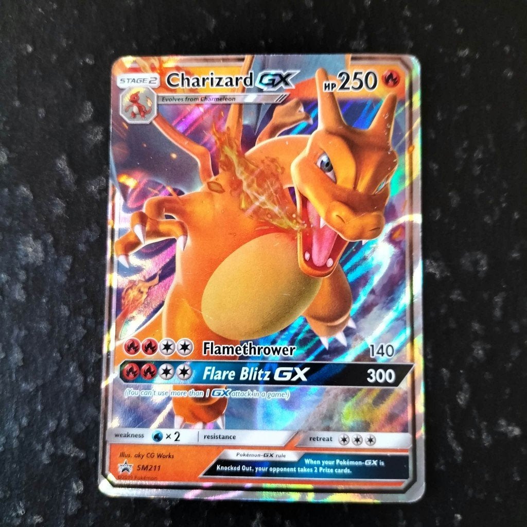 charizard gx, Ophalen of Verzenden, Gebruikt, Losse kaart, Foil