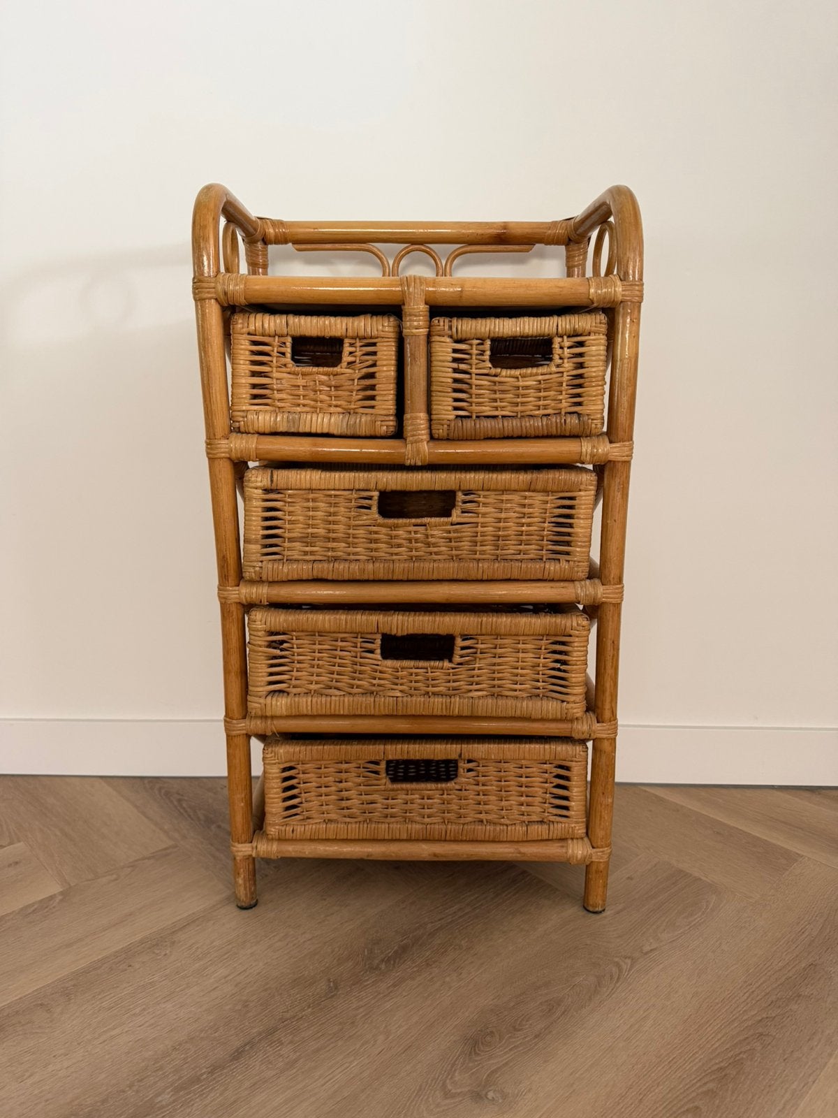 Rotan ladenkastje 80x40x30, Ophalen, 50 tot 100 cm, Zo goed als nieuw, 3 of 4 laden