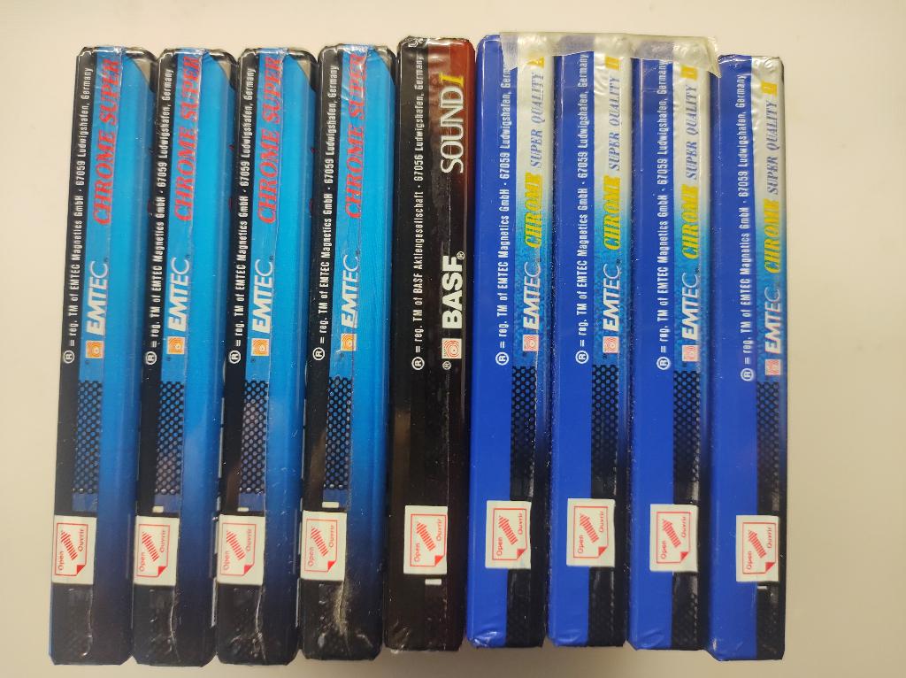 BASF EMTEC cassettes 9 stuks, Overige genres, Nieuw in verpakking, Onbespeeld, Verzenden