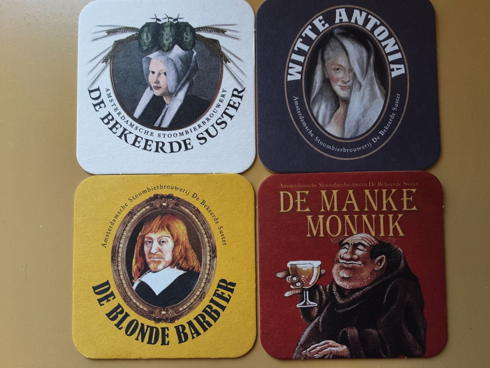 Bierviltjes De Bekeerde Suster. Amsterdamsche Stoombierbrouw, Ophalen of Verzenden, Nieuw, Viltje(s), Overige merken