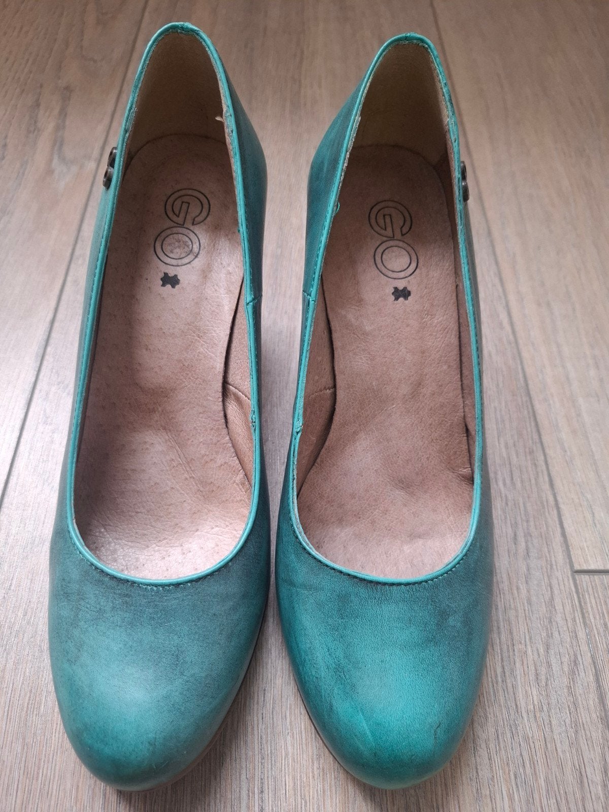 Groene pumps GO maat 39, Ophalen of Verzenden, Zo goed als nieuw, Groen