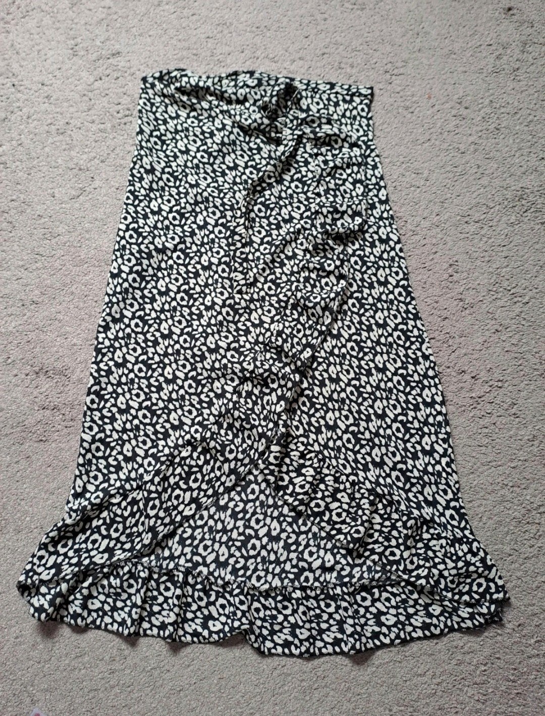 Musthaves by elja Wikkelrok panterprint s/m, Maat 38/40 (M), Zwart, Musthaves by Elja, Nieuw