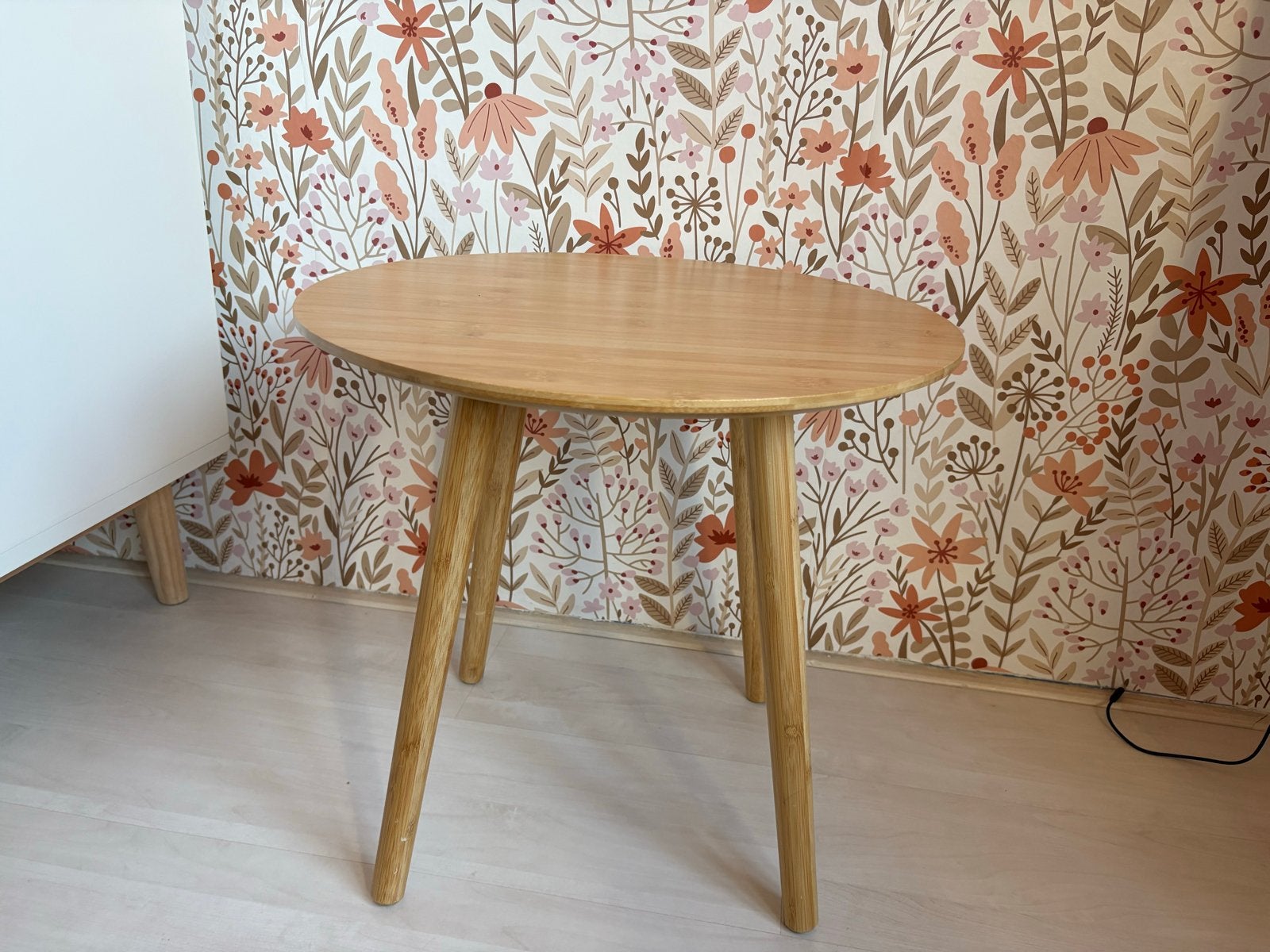 Ronde houten bijzettafel - Diameter 45 cm, Hoogte 41,5 cm, Ophalen, Minder dan 45 cm, Gebruikt, Rond