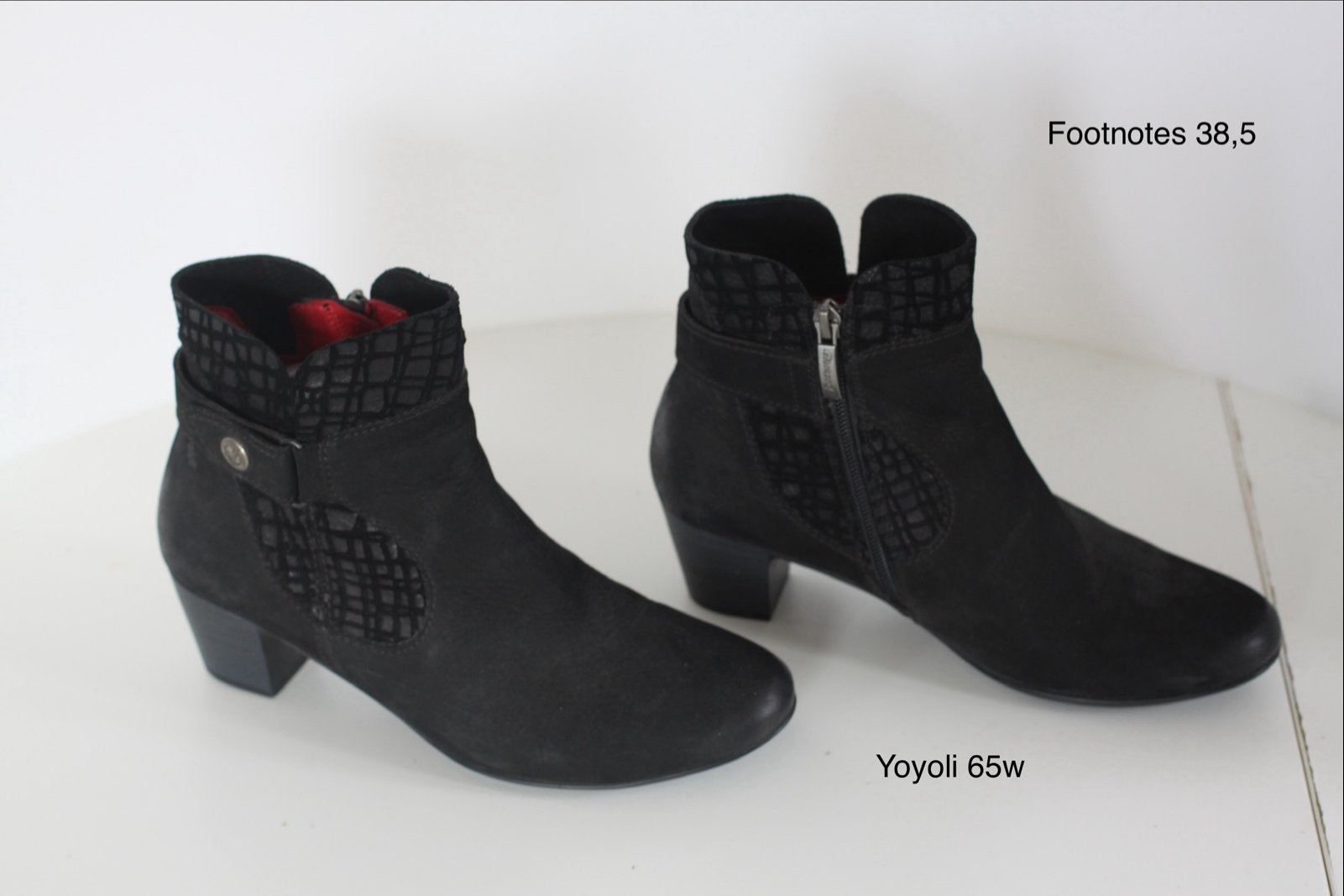 65W) Footnotes Enkellaarzen 38 1/2 G Zwart Nubuck/Croco., Zwart, Lage of Enkellaarzen, Ophalen of Verzenden, Zo goed als nieuw
