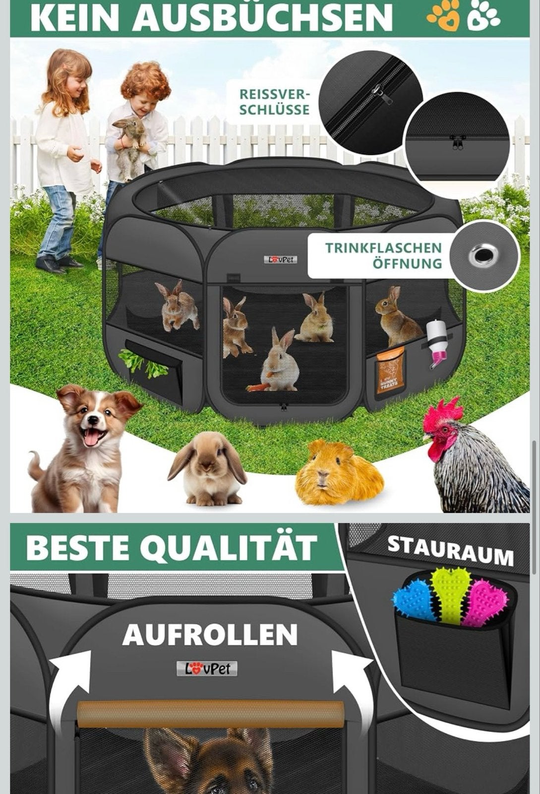Flexibele hondenbench, Ophalen