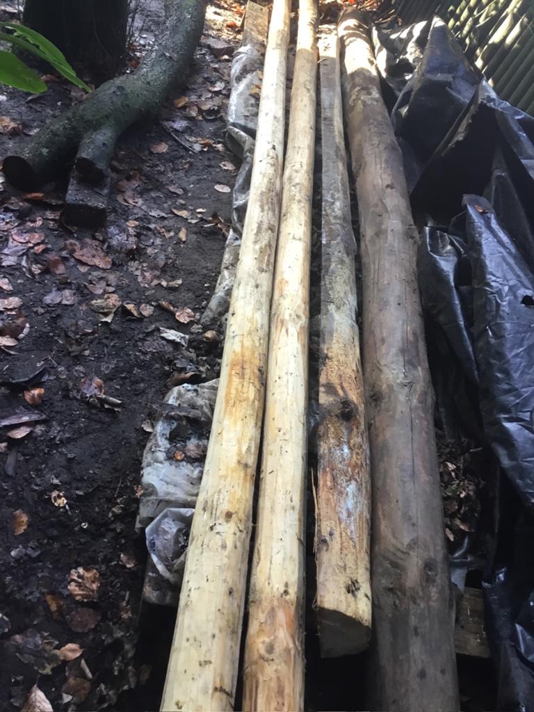 Rond houten palen, Ophalen, Zo goed als nieuw, 250 cm of meer, Palen