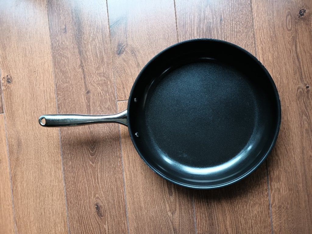 BK pan koekenpan 28cm 28 cm Grace keramische antiaanbaklaag, Ophalen of Verzenden, Gebruikt, Koekenpan of Braadpan, Inductieplaat
