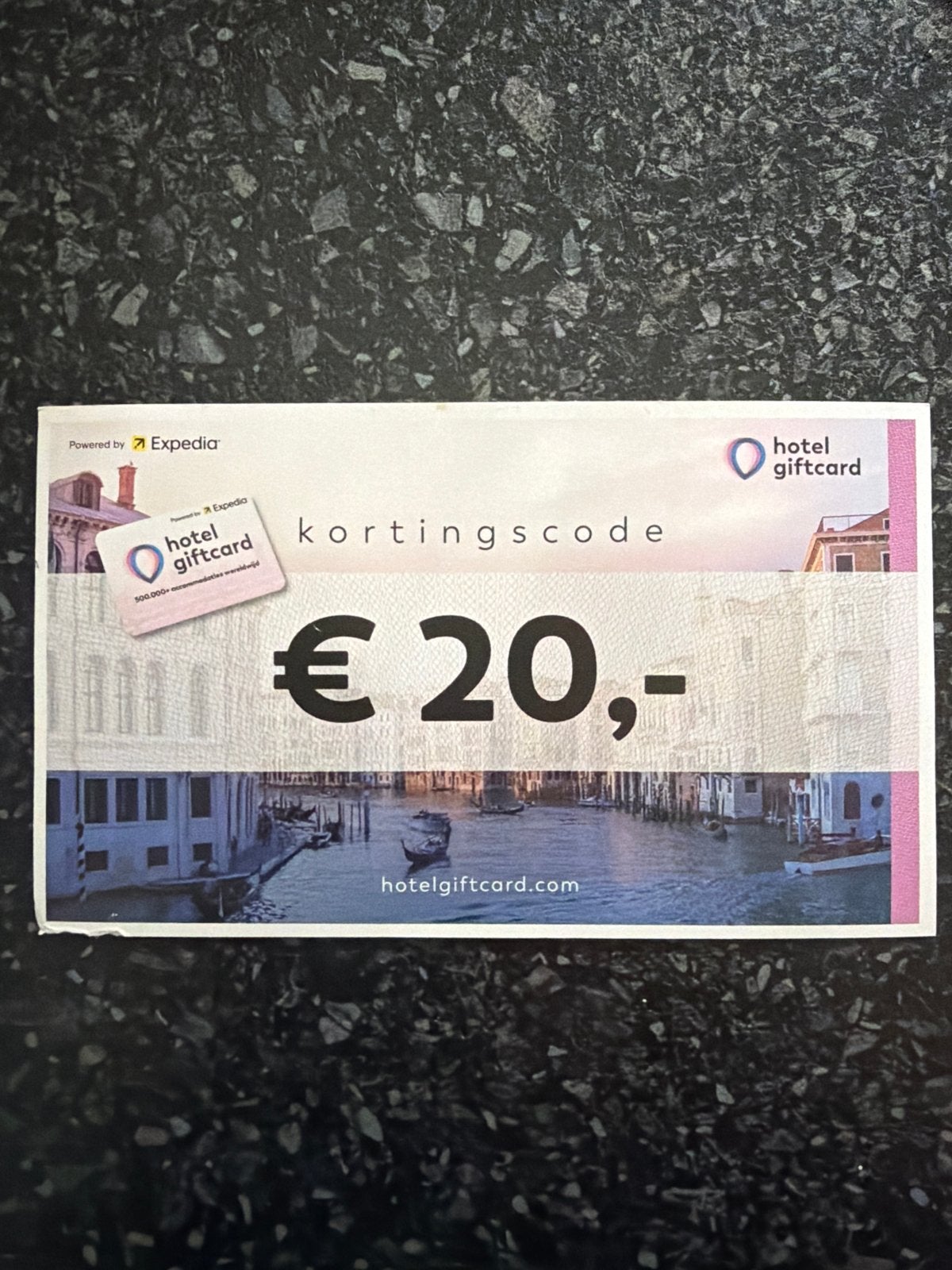 1x Hotel giftcard twv €20,00, Tickets en Kaartjes, Twee personen, Cadeaubon