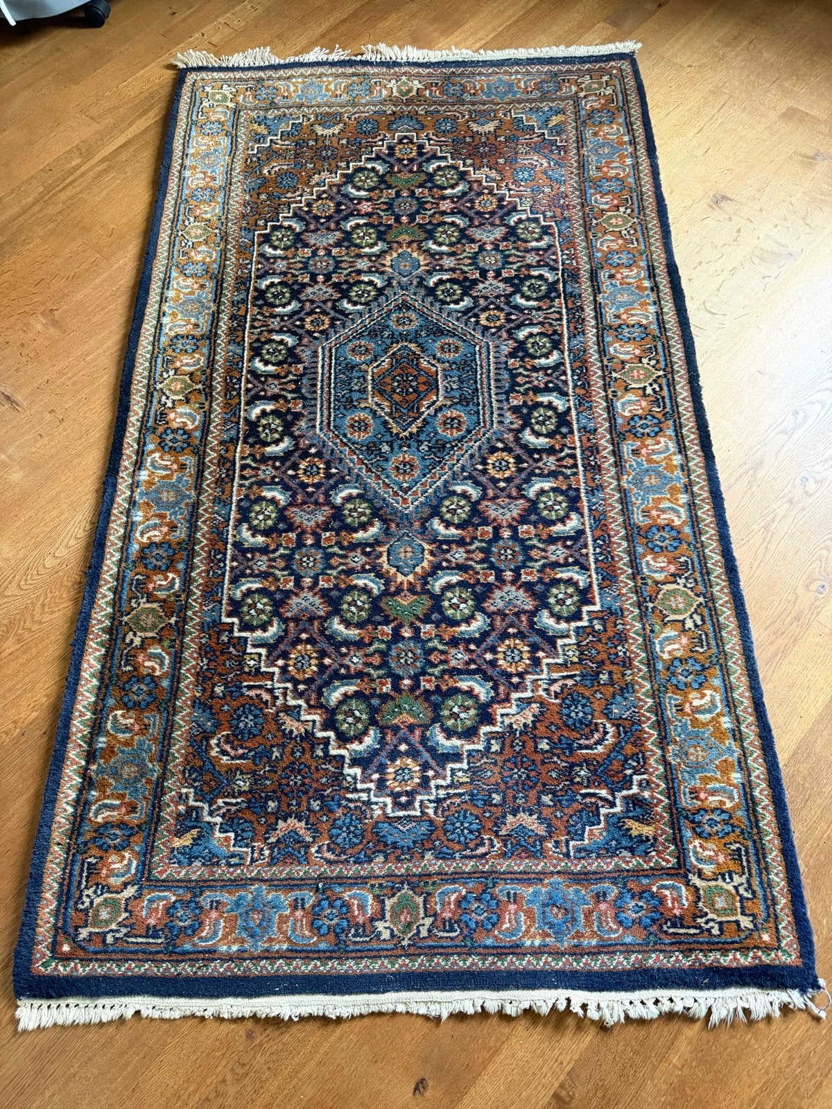 Handgeknoopt Perzisch Tapijt - Bidjar (165x93 cm) - Topstaat, Blauw, Zo goed als nieuw, 150 tot 200 cm, Rechthoekig