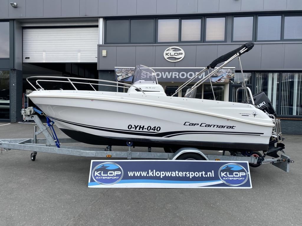 Jeanneau Cap camarat 5.5 cc met suzuki 115 pk, Watersport en Boten, Zo goed als nieuw, Ophalen, 70 pk of meer, Buitenboordmotor