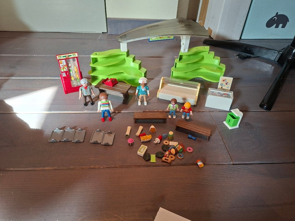 Playmobil 6672 Winkel met snackbar/ restaurant, Gebouw, Complete set, Ophalen of Verzenden, Zo goed als nieuw