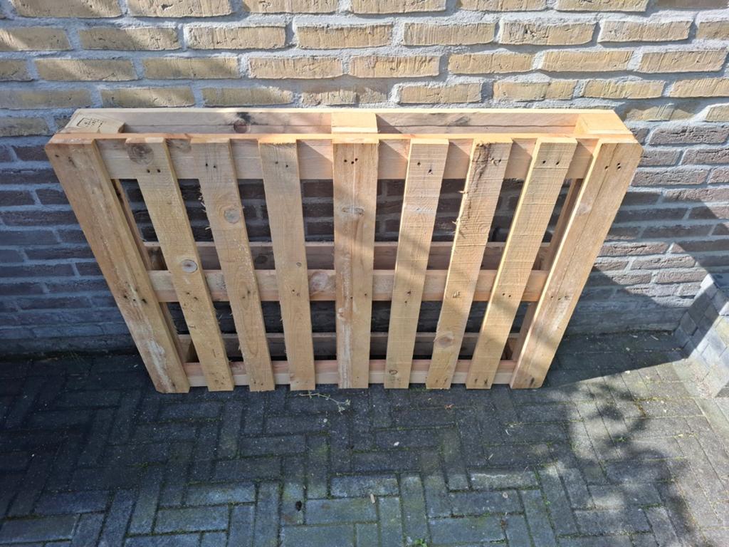 Houten pallet 90 x 125 cm, Ophalen, Gebruikt, 25 tot 50 mm, Pallet