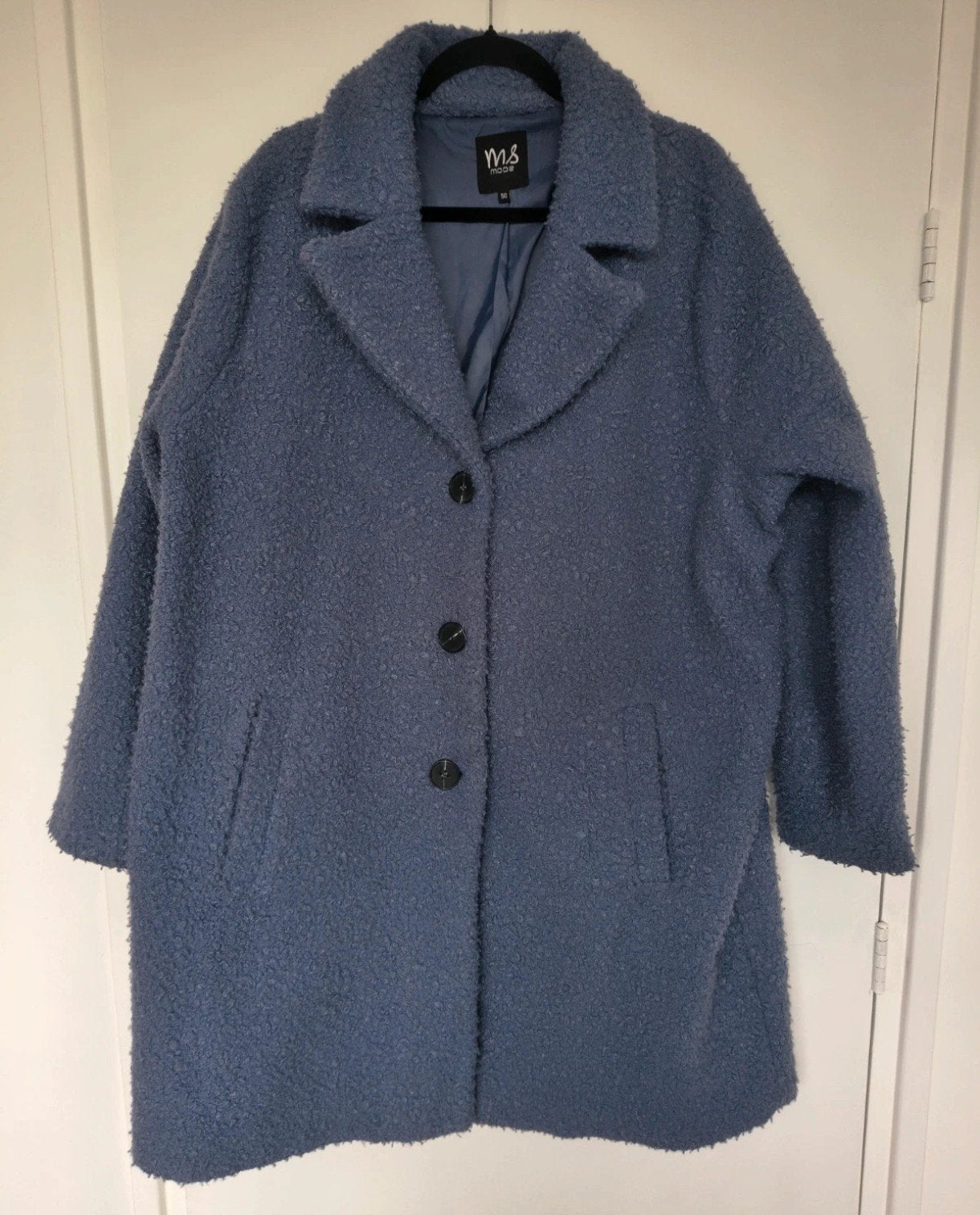 Lila Bouclé Jas Maat 50 grote maten plus size dames lente, Paars, Maat 46/48 (XL) of groter, Ophalen of Verzenden, Zo goed als nieuw