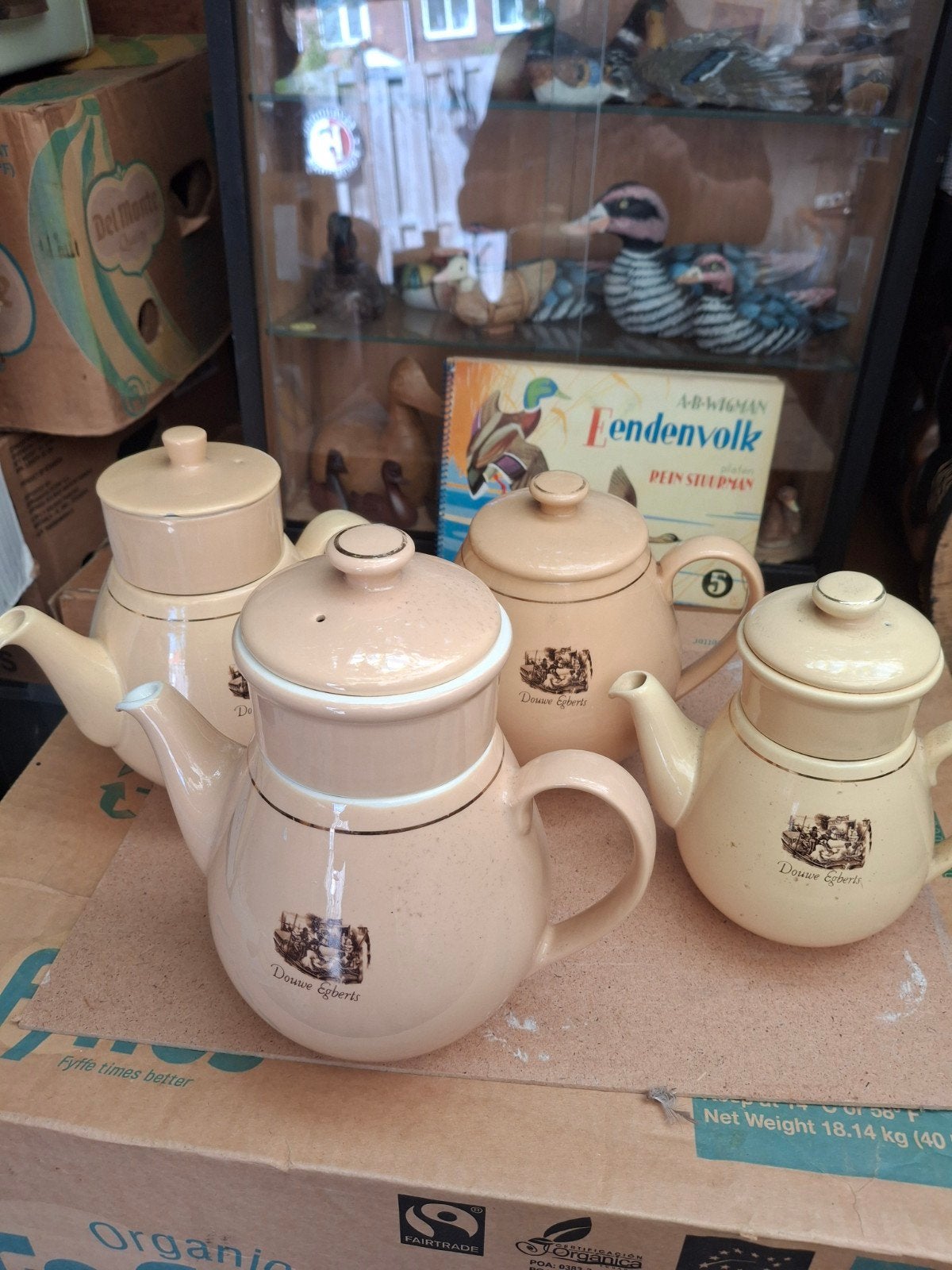 Douwe Egberts Koffiepotten - Set van 4, Antiek en Kunst, Ophalen of Verzenden