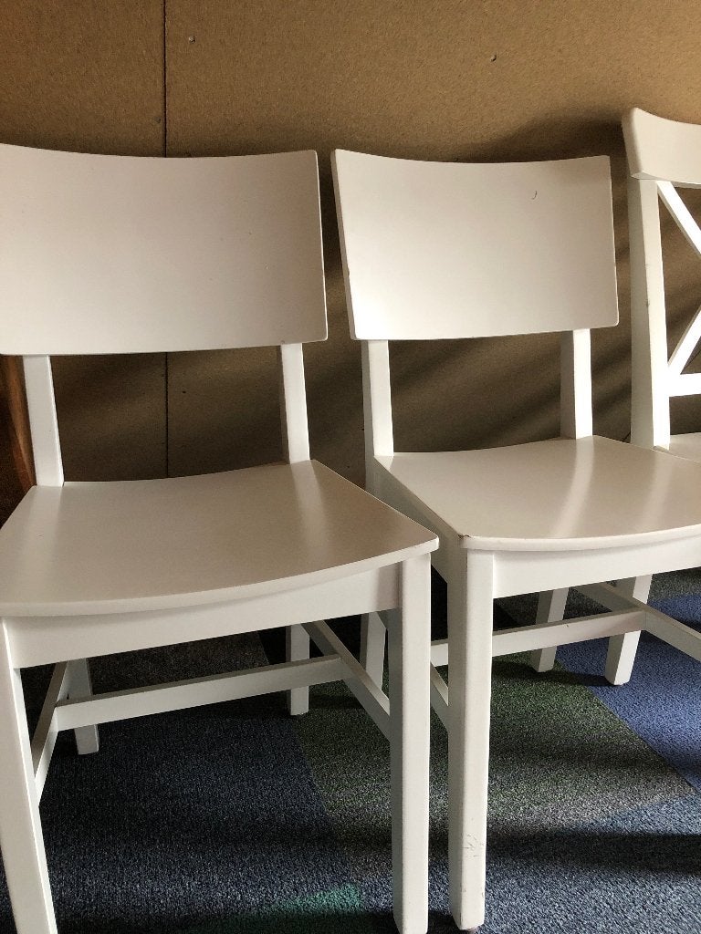 Stoelen 6x (Ikea), Huis en Inrichting, Stoelen, Ophalen, Gebruikt, Wit, Vijf, Zes of meer stoelen