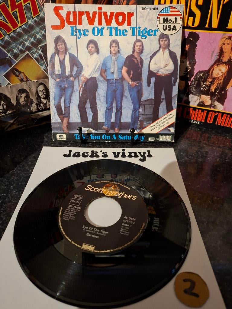 Survivor - Eye Of The Tiger (Vinyl Single)1982/2, Ophalen of Verzenden, Zo goed als nieuw, Overige formaten