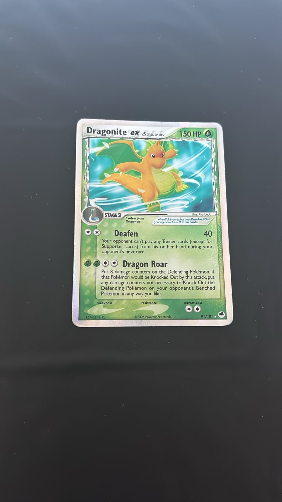 Dragonite ex Delta Species Pokémon kaart 91/101, Ophalen of Verzenden, Gebruikt, Losse kaart