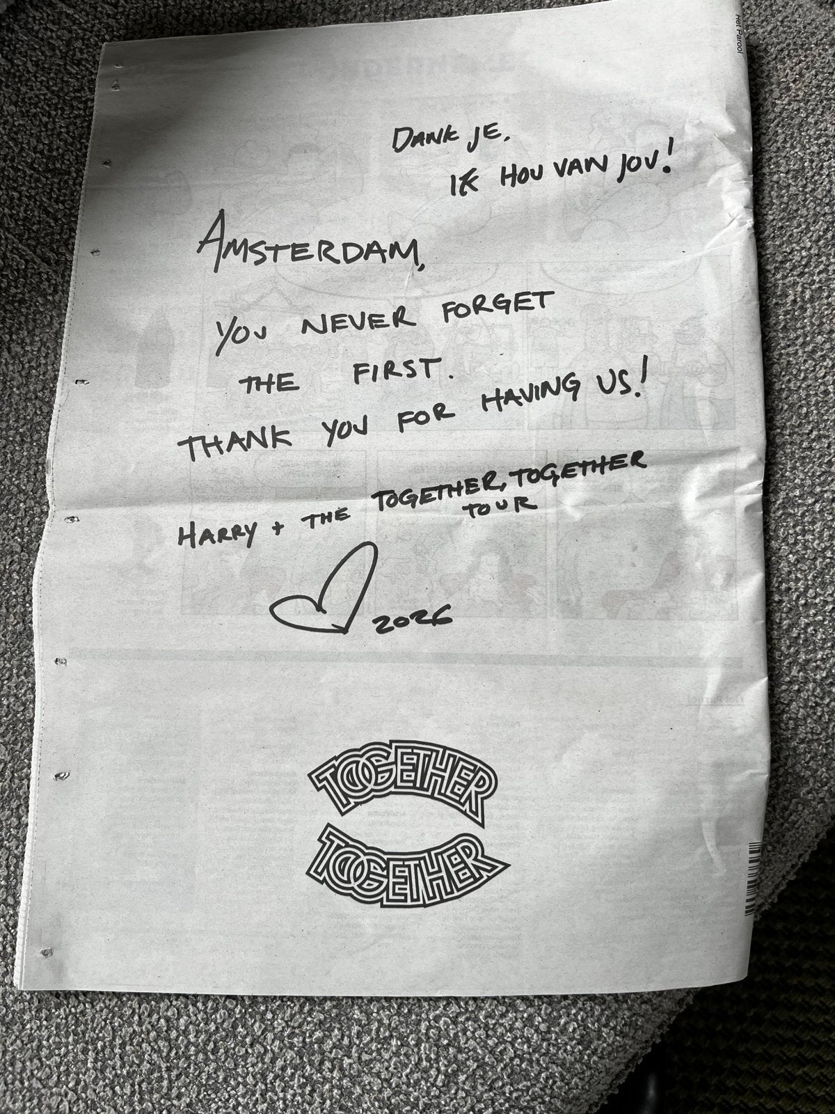 Handtekening harry styles, Drie personen of meer