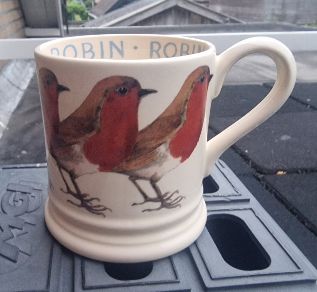 Emma Bridgewater 1/2 pint mug Roodborstje, Nieuw, Ophalen of Verzenden, Emma Bridgewater, Overige stijlen