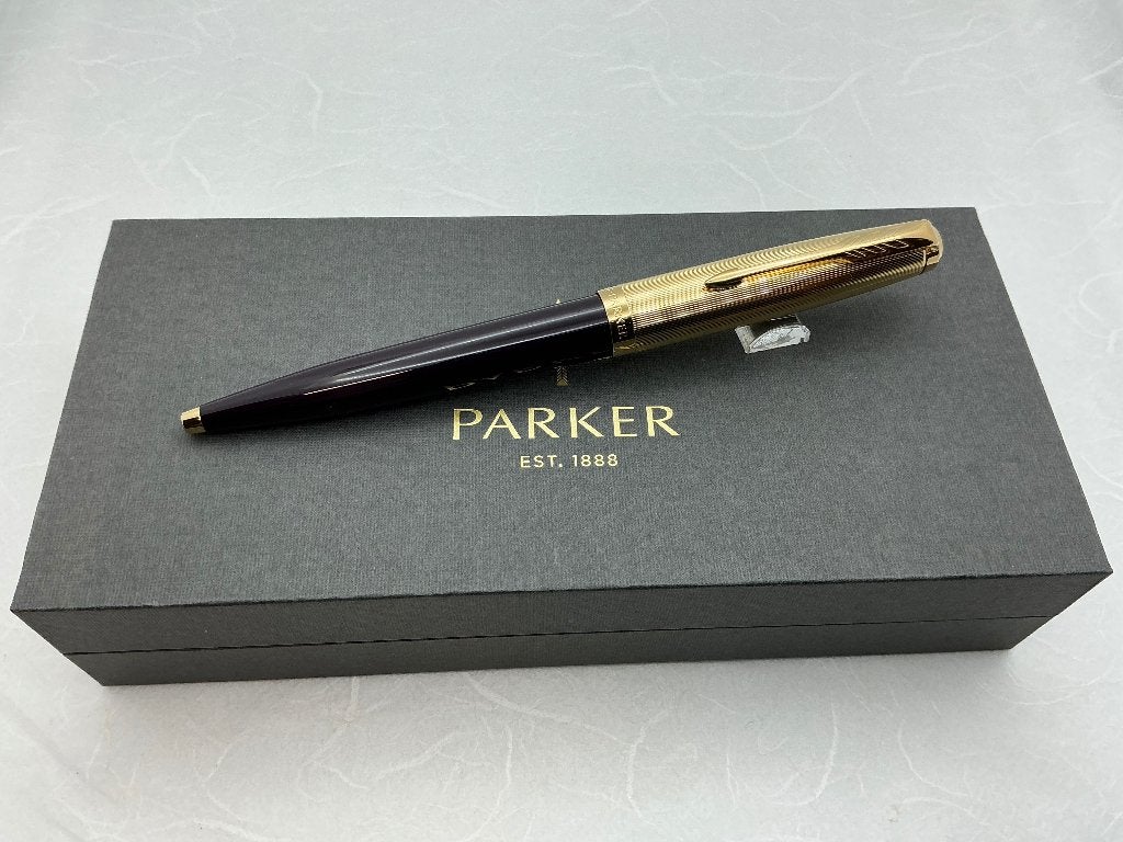 Parker 51 DeLuxe Plum GT en Black GT  Balpen, Nieuw, Met doosje, Ophalen of Verzenden, Parker