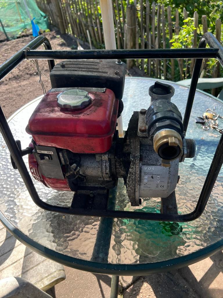 VOS Benzine Waterpomp - Gebruikt, Tuin en Terras, Waterpompen, Ophalen, Gebruikt