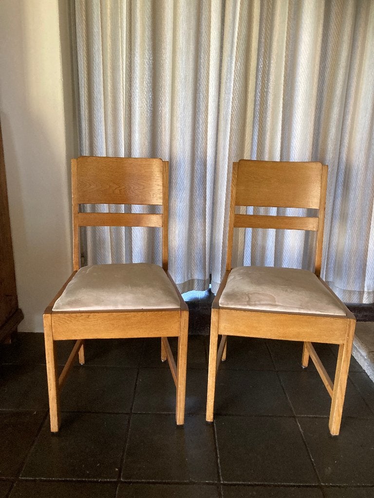 2 vintage eetkamer stoelen van 1939, Ophalen, Gebruikt, Twee, Overige kleuren