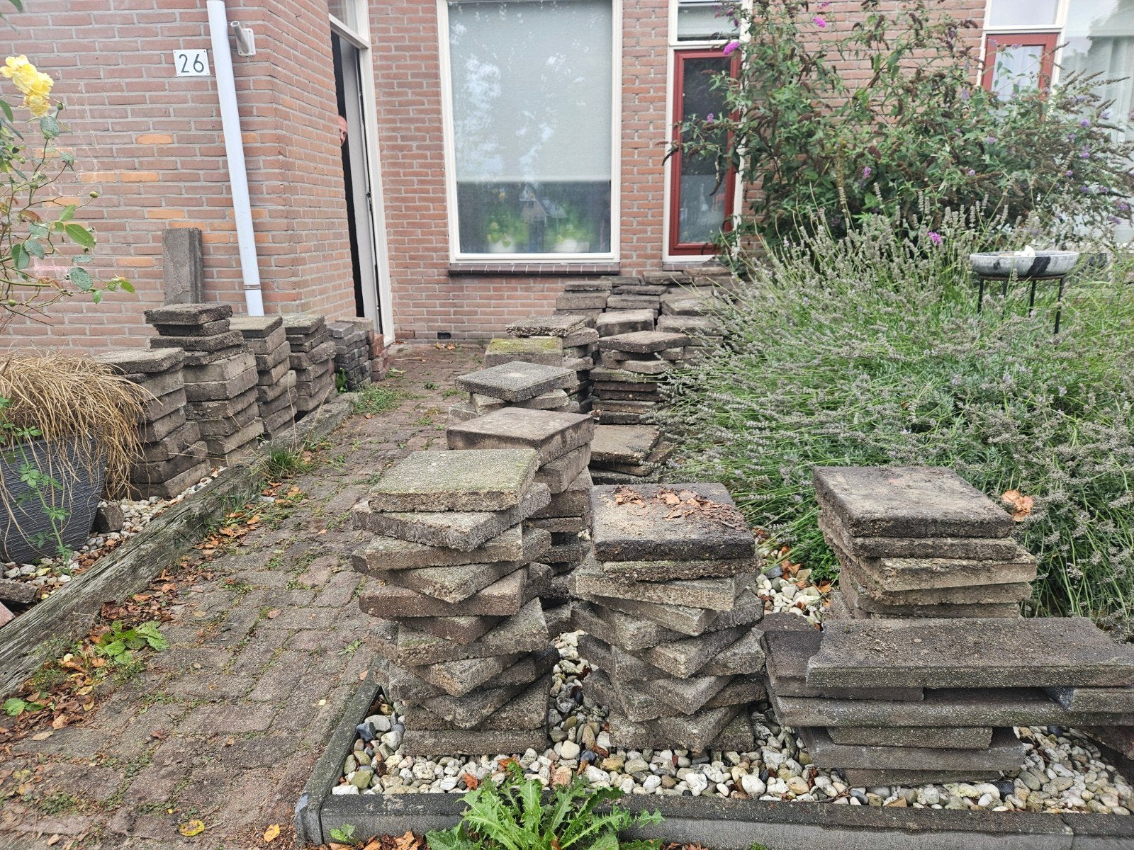 Tegels 30 x 30, Ophalen, Gebruikt, Beton, Terrastegels