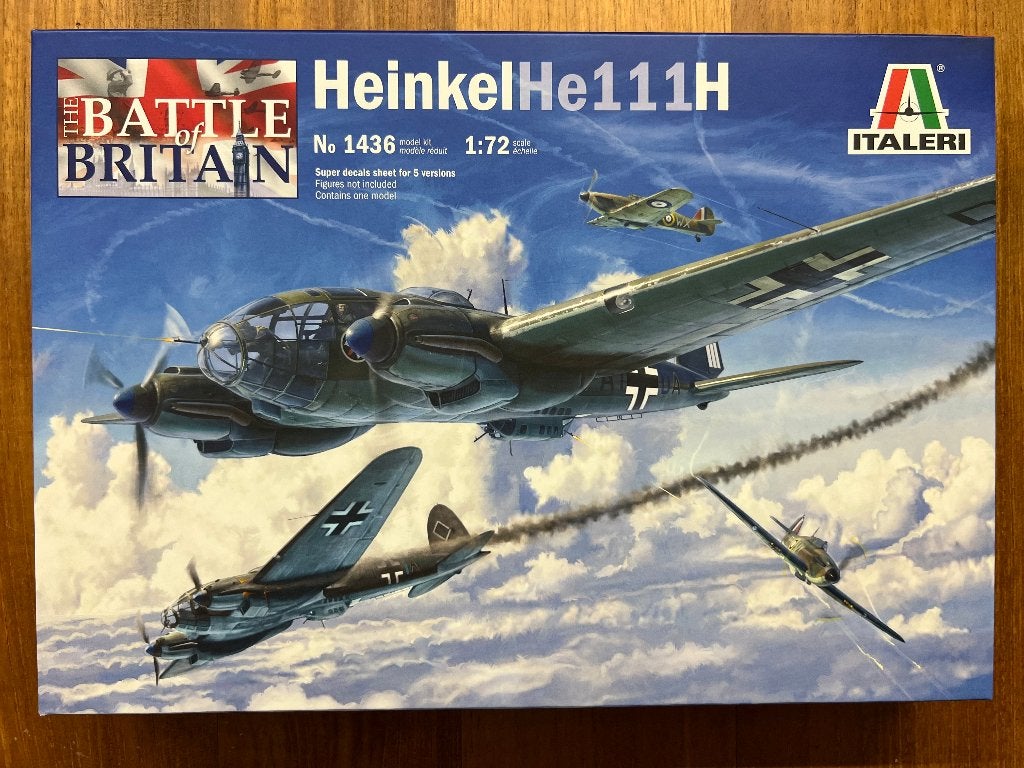 Italeri Heinkel He 111H (B of B) 1:72 bouwpakket - 1436, Hobby en Vrije tijd, Modelbouw | Vliegtuigen en Helikopters, 1:72 tot 1:144