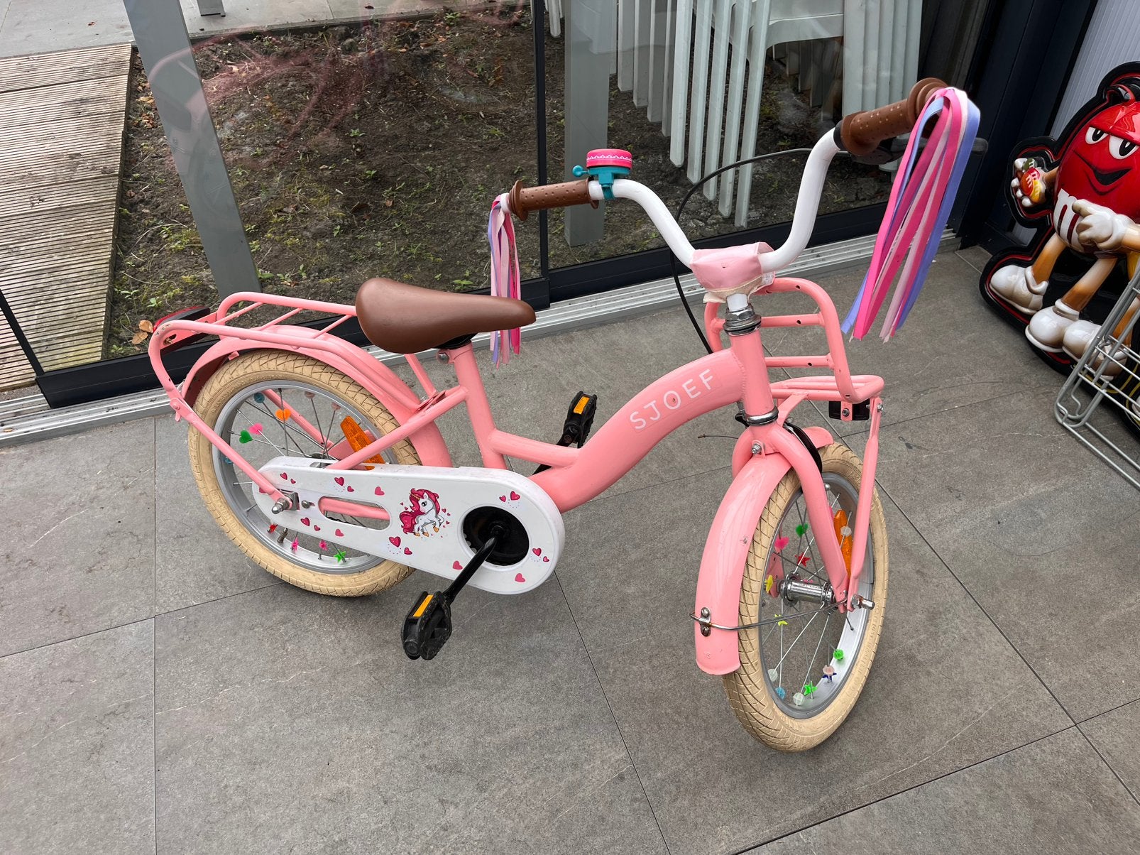 16 inch kinderfietsje Sjoef, Fietsen en Brommers, Fietsen | Kinderfietsjes, Ophalen, Zo goed als nieuw, 16 tot 20 inch