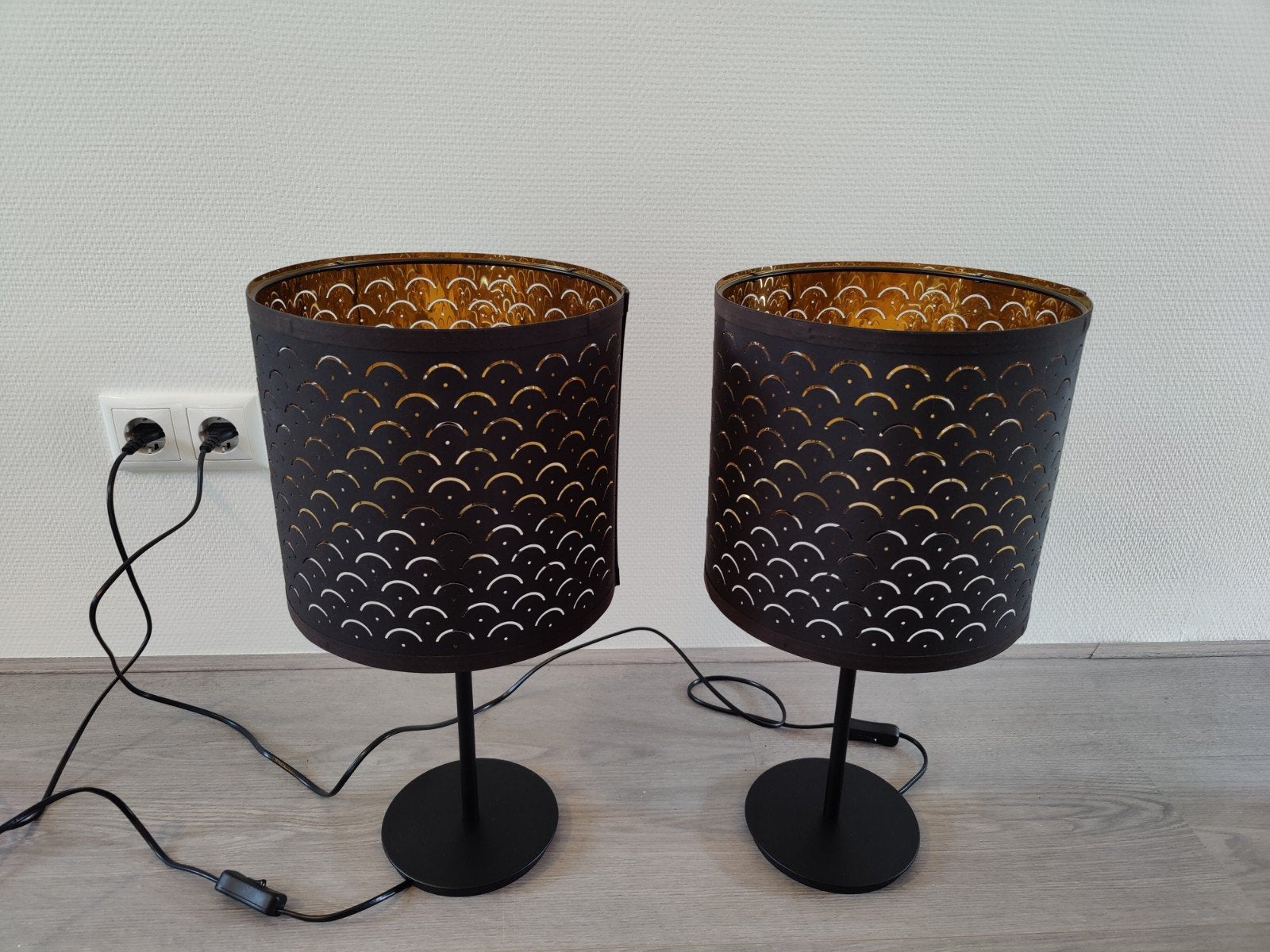 Set van 2: Ikea Nymö lampenkap met standaard en lampje, Ophalen, Zo goed als nieuw, Minder dan 50 cm
