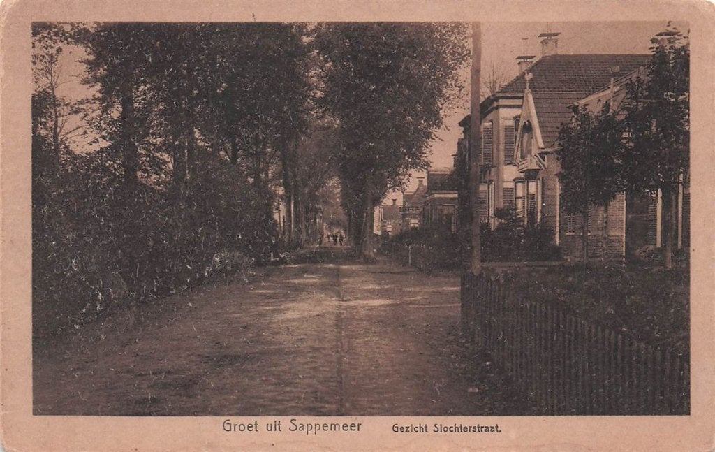 702-377-001 Groet Uit Sappemeer Gezicht Slochterstraat, Verzenden, Voor 1920, Groningen
