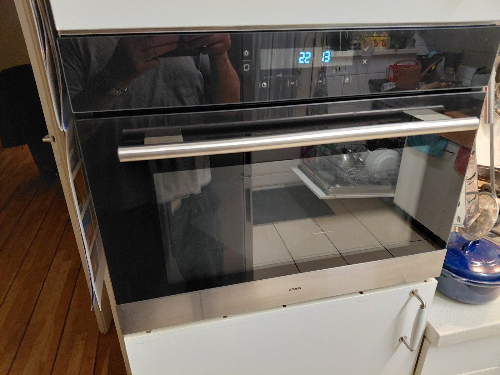 ATAG CX14411A inb.Combi oven/magnetron ( nov. 2022) 45 cm.h., Ophalen, 45 tot 50 cm, 60 cm of meer, Hete lucht