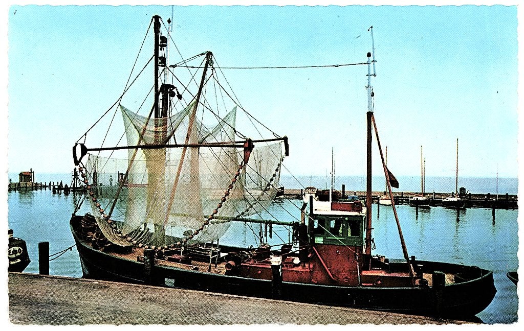 969396	Volendam	Vissersschip	kotter schip	 Niet gelopen, Ophalen of Verzenden, 1960 tot 1980, Ongelopen, Noord-Holland