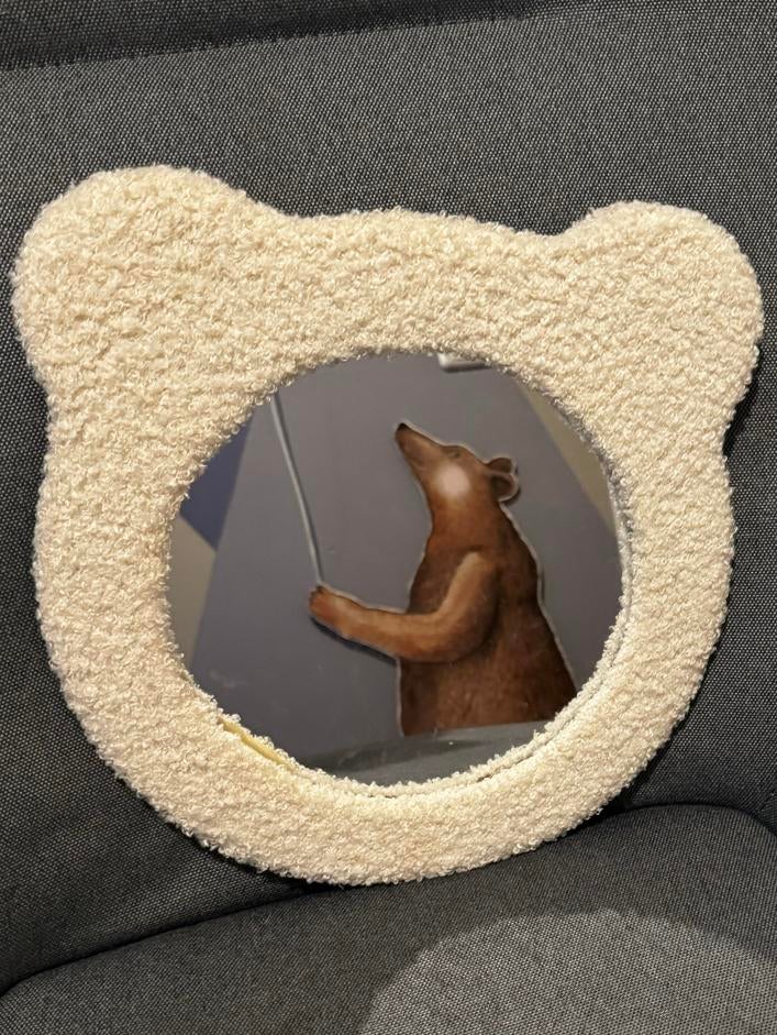 Leuke teddy spiegel in de vorm van een beer, Minder dan 50 cm, Ophalen of Verzenden, Zo goed als nieuw, Minder dan 100 cm